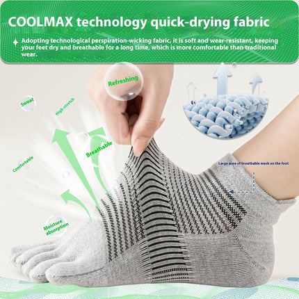 Professional Running Sports Yoga 200N Breathable Quick-drying Short Tube Toe Socks