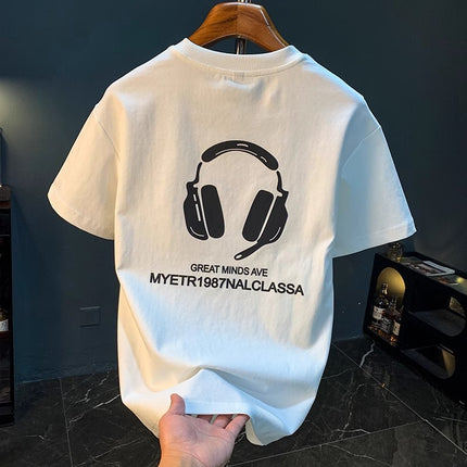 100 Cotton Coat Summer Men's Printed T-shirt