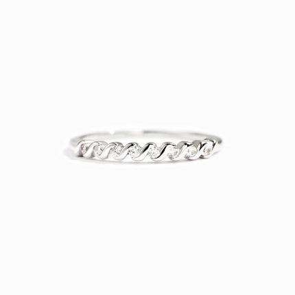 Twisted Rotating Minimalist Spiral Ring