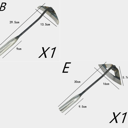 All-manganese Steel Gardening Hand-held Hoe All-steel Hardened Hollow Hoe