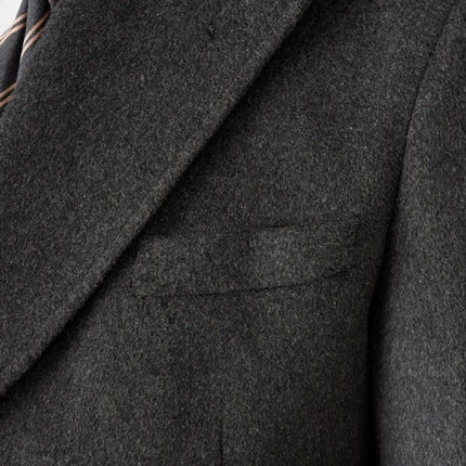 Double Breasted Coat Wool Atmospheric Field Coat