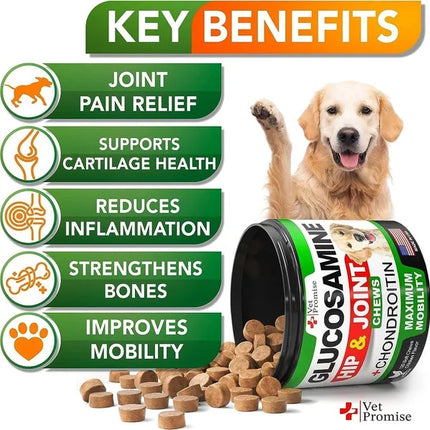 Glucosamine For Dogs 2 Pack Hip And Joint Supplement With Chondroitin 240 Chews