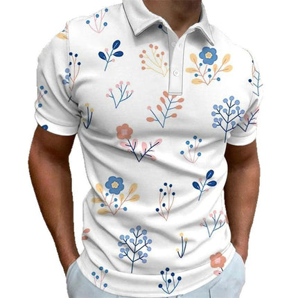 Men's Casual 3d Pattern Printed Short Sleeve