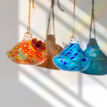 One Outdoor Courtyard With Glass Bird Feeder