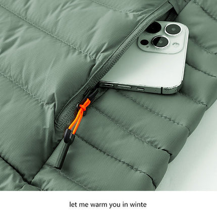 Men's Striped Hooded Warm Cotton-padded Jacket