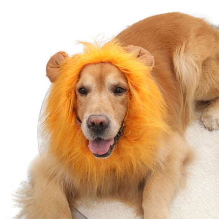 Pet Supplies Dog Wig Dog Hat Lion Head Cover