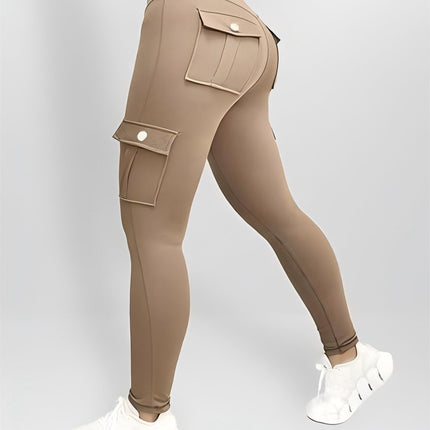 Plus Size High Waisted Plus Size Skinny Bottom Pants - Outer Wear For Running Fitness Workout Sports - Women's Pants