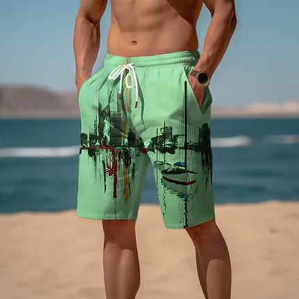 Fashion Personality Men's Tropical 3D Printed Shorts
