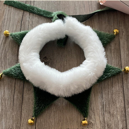 Christmas Bib Ornament Decoration Pet Saliva Towel Winter Warm Scarf
