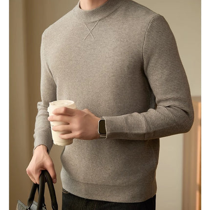 Men's Thickened Long-sleeved Round Neck Simple Casual All-match Sweater
