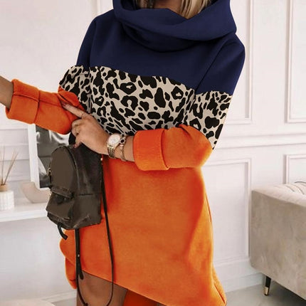 Women's Turtleneck Hooded Mid-length Sweater