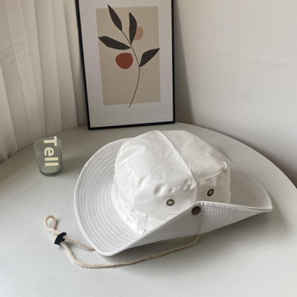 Boonie Hat Beige Broad-brimmed Hat Checked Cloth Men Women Mountaineering Outdoor Double-sided