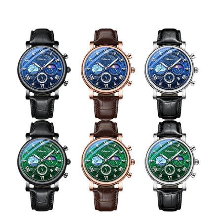 Multifunctional Luminous Moon Phase Calendar Watch