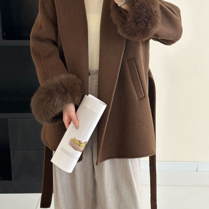 Women's Wool New Double-sided Mid-length Temperament Coat