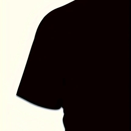 3D Digital Cool Wolf Contrast Color Eye Pattern Round Neck T-shirt, Men's Summer Outdoor Activity Fashion Top