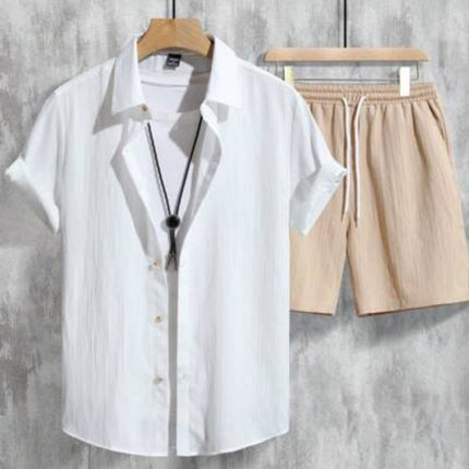 Men's Casual Hawaiian 3D Printed Short Sleeve Shirt Outfit