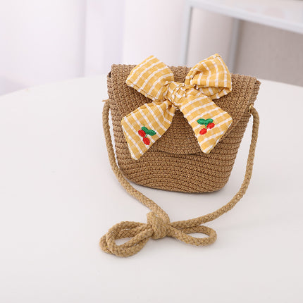 Children's Bag Straw Hat Set Sun