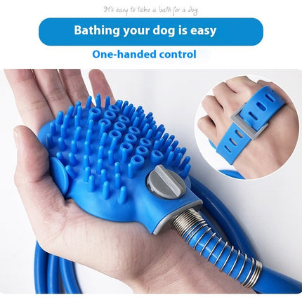 Pet Bathing Gloves Outdoor Shower Dog Bath Silicone Nozzle Hand-held Massage Bath Pet Shower Brush