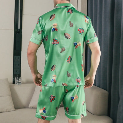 Men's Ice Silk Double Short Suit