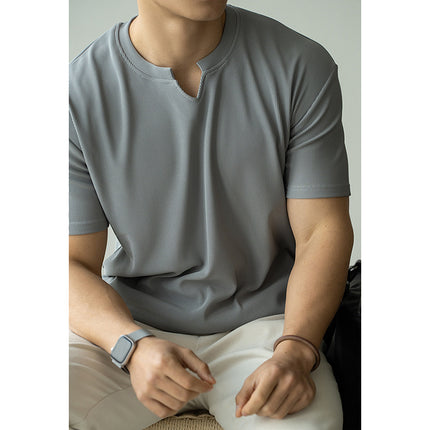 Solid Color Smooth Feeling Ice Silk Loose Sports Commuter Top