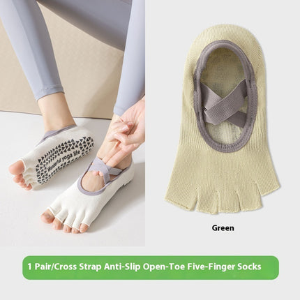 Open Toe Five Finger Yoga Socks Children's Professional Non-slip Summer Thin Short