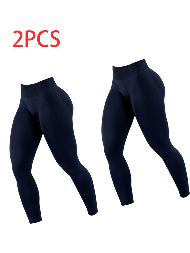2pack Solid-color Yoga Exercise Leggings