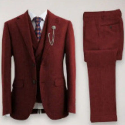 New Men's Suit Casual Three-piece Suit