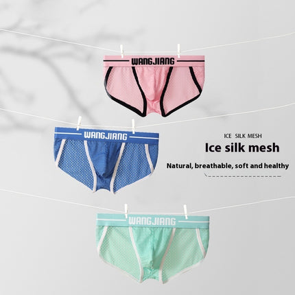 Mesh Breathable Ice Silk Men's Triangle Underwear