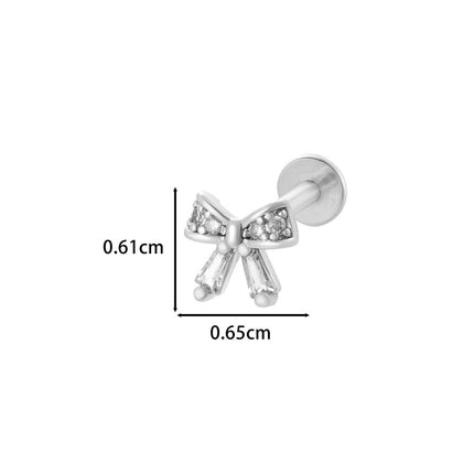 Stainless Steel Internal Thread Flat Bottom Rod Labret