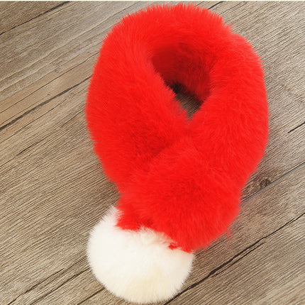 Christmas Bib Ornament Decoration Pet Saliva Towel Winter Warm Scarf