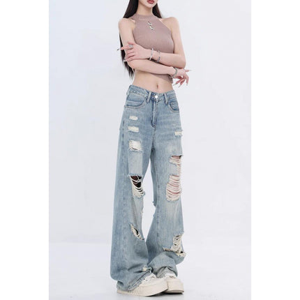 Fashion Straight Loose Slimming Wide-leg Pants For Women