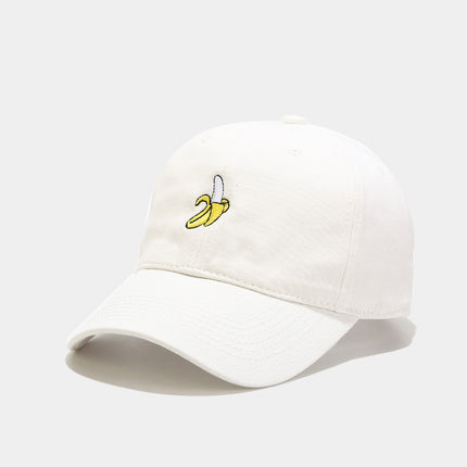 Cute Fruit Banana Embroidery Soft Top Curved Baseball Cap