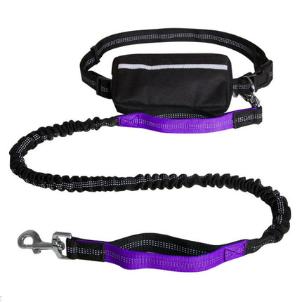 Hands-free Dog Leash Retractable Explosion-proof Reflective Nylon Pet Hand Holding Rope