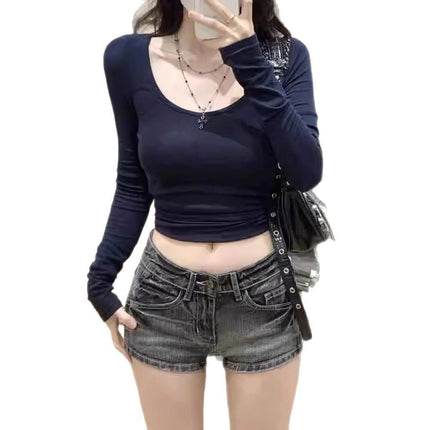 Hot Girl High Waist Shorts Summer Sexy Slimming Sheath Super Short Shorts Women