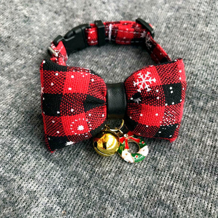 Pet Christmas Bow Tie Bib Slobber Scarf