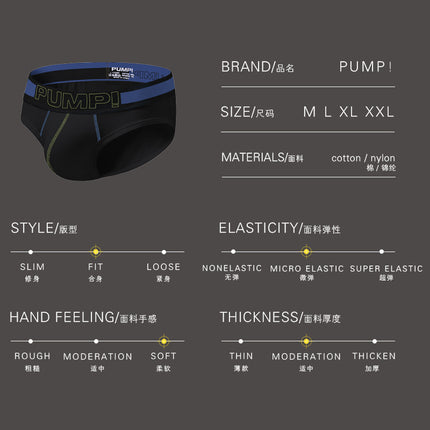 Dried Shrimp Supply Men's Mesh Underwear Low Waist Comfort Briefs Men's Sexy And Breathable Underpants