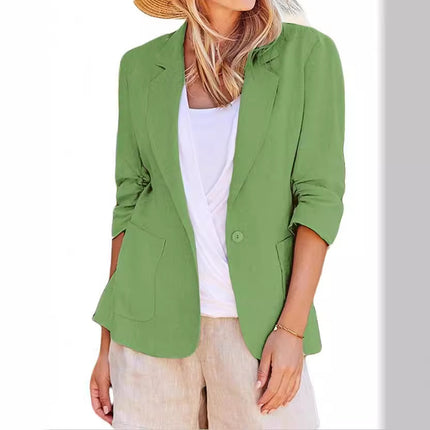 Solid Color Suit Collar Single-breasted Suit