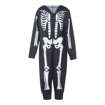 Halloween Parent Child Suit Printed Home Wear Pajamas One Piece Suit