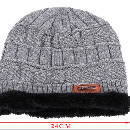 Men's Plus Fleece Knitted Hat Ladies
