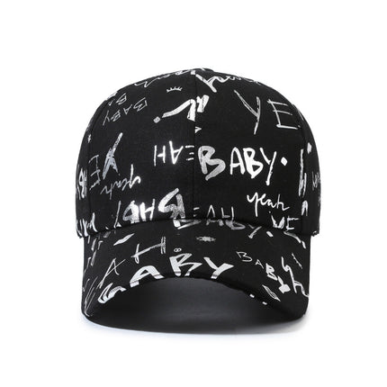 Internet Celebrity Letters Printed Peaked Cap