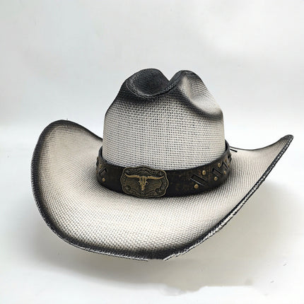 Retro Cowboy Hat Cow Head Belt Decoration