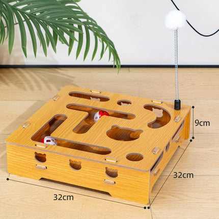 Cat Teasing Stick, Bell, Maze Box Supplies