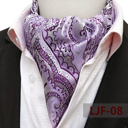 Men's Scarf Jacquard Polyester Fashionable And Warm