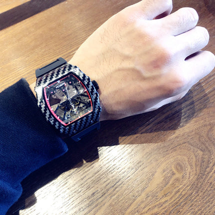 Skeleton Automatic Mechanical Tourbillon Watch