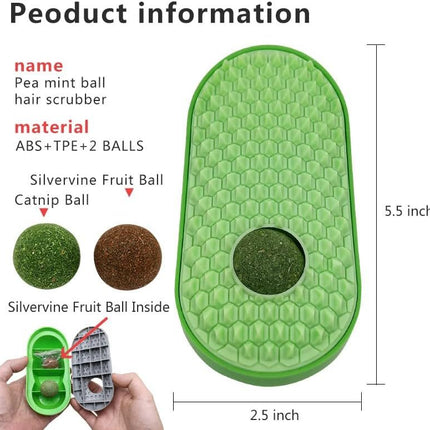 Catnip Toys Balls That Stick On Wall Pet Massage Brush Cat Toy Ball  Catnip Wall Balls For Cats Lick Cat Face Scratchers  Cat Self Groomer For Indoor Cats Cat Corner Brush Wall