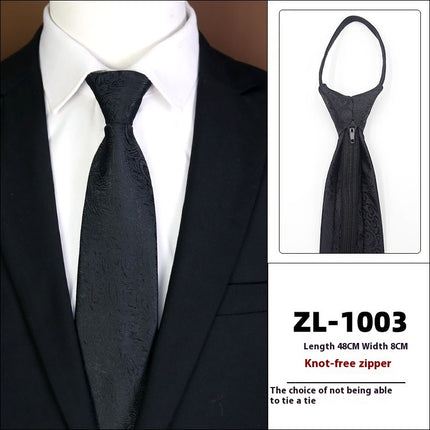 Men's Formal Wear Business Zipper Tie-free
