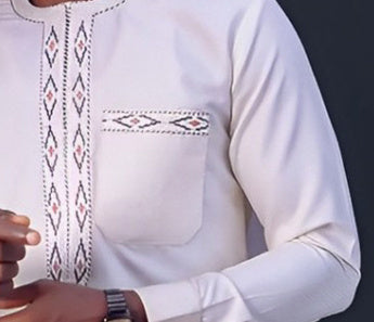 African Men's Ethnic Suit High Quality Embroidery