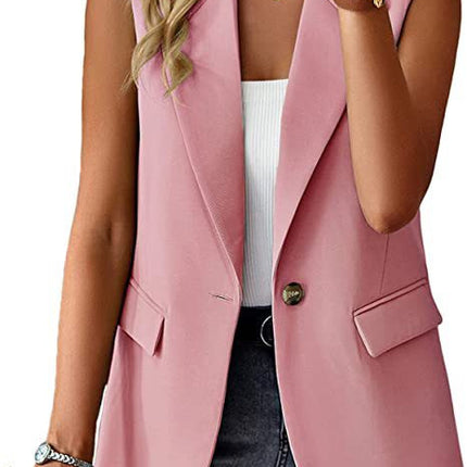 Autumn Sleeveless Solid Color Multicolor Cardigan Small Suit Jacket Ladies
