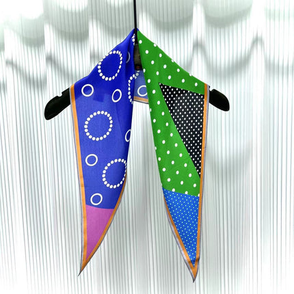 Diamond Neckerchief Crepe De Chine Scarf