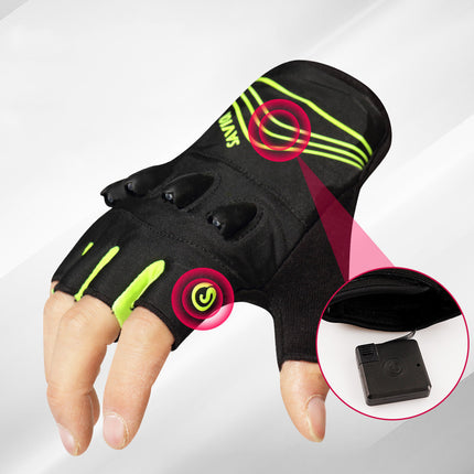 Outdoor Mountaineering Fingerless Lighted Gloves